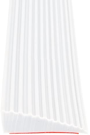 jackfru 100cm Übergangsprofil, Überstreifen für Türschwellen, selbstklebend Silikon-Bodenübergangsstreifen,Innenschräge über, Breite: 5,5cm, Höhe:1,6cm für Böden (1, Weiß, 100x5,5x1,6cm)