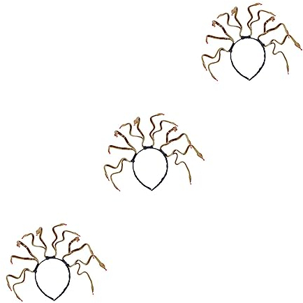 Beavorty 3stücke Halloween Kopfband Für Damen Schlangen-haarreif Mit Kreativen Halloween-designs Für Kostümpartys Aufführungen Und Feiern Wiederverwendbar Und Vielseitig Für