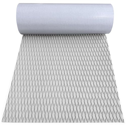 Pavimento per barca, in schiuma EVA, per pavimenti marini, pavimentazione per barca, autoadesivo, bianco, per barche da pesca, kayak, yacht, motoscafo, camper, piscina, carrello da golf, 240 x 23,6 cm