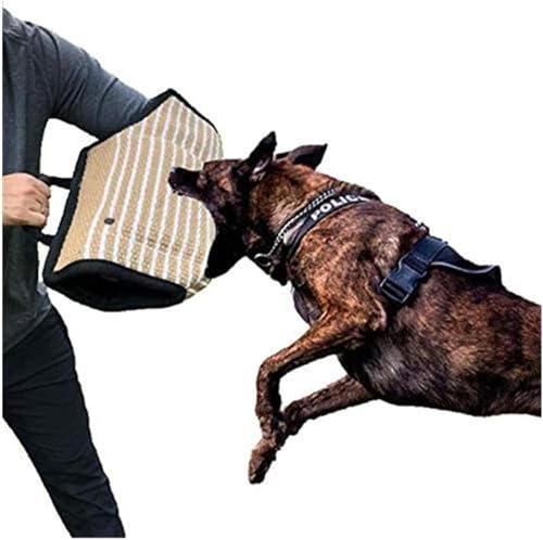 UZIAH Beißschutz Für Hunde – Robuste Jute-Trainingsausrüstung Für Mittelgroße Bis Große Hunde – Sicher Gepolsterter Beißschutz