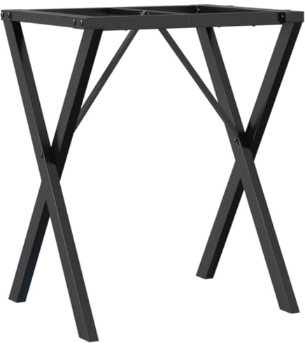 vidaXL Telaio Gambe a X per Tavolo da Pranzo 60x40x73 cm in Acciaio, gamba in ferro, gambe in ferro, gambe per tavoli, gambe per tavolo