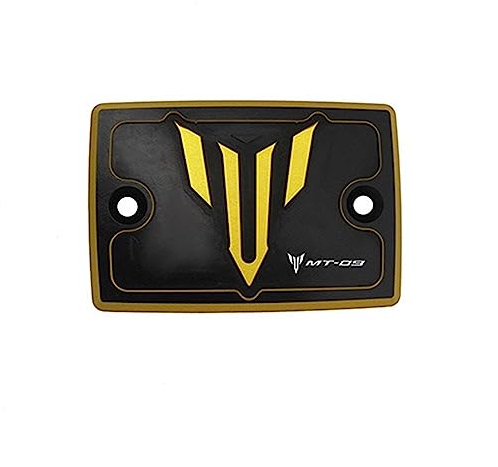 PEIWUparts Motorrad Vorne Öl Brems Flüssigkeit Reservoir Schlüssel Abdeckung Cap Set Für Yamaha MT09 MT 09 Tracer 900 MT-09 FZ-09 (Farbe : Gold Oil Cup, Größe : 1)