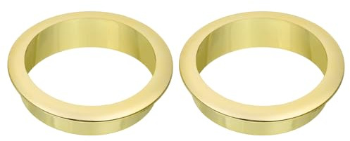 sourcing map 2 Pcs 2.36 inch (60mm) Nylon Desk Grommets, Plastic Cable Hole Cover, Wire Cord Cable Organizer for Computer Desk Cabinet, Gold