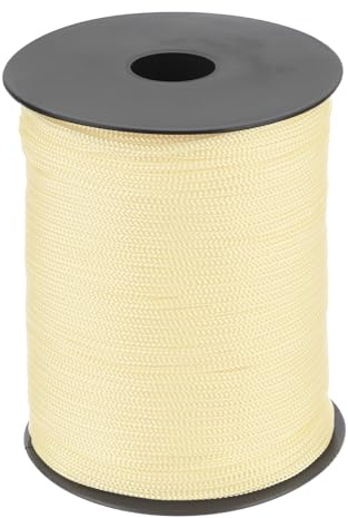 sourcing map 3 mm Polypropylenseil, geflochtene Seile, 100 m Nylonseil, hohl, Allzweckschnur für Wäscheleine, Camping, Wandern, Outdoor, Beige