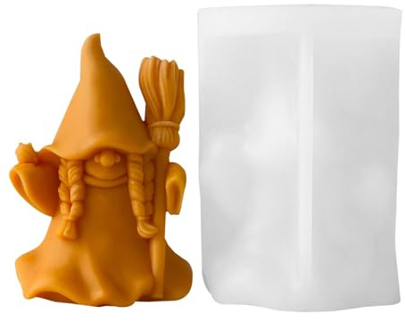 WJnflQN Stampo in silicone per gnomi, forma a forma di, per sapone, per gesso, scultura, per fai da te, in resina sintetica