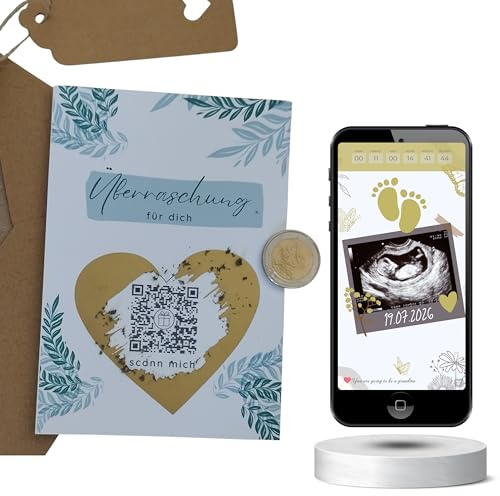 Generisch Schwangerschaft verkünden | Its a baby | Personalisierte QrCode Rubellkarte