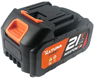 ALTUNA Batería de Litio 21V 4Ah para Herramientas de Poda - AFBAT4 | Sistema BMS integrado, rendimiento constante y protección frente a sobrecarga, calor y sobredescarga