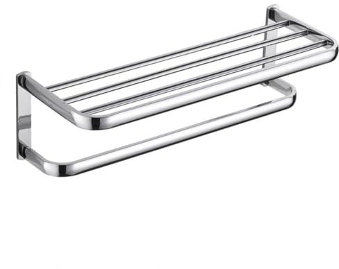 Usopu Modernes Messing Wandmontage Handtuchhalter für Badezimmer, Chrom Handtuchständer
