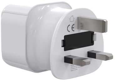 Jsdoin adaptateur de voyage pour prise anglaise - Prise de voyage type G - Adaptateur UE vers Royaume-Uni, Écosse, Irlande, Dubaï