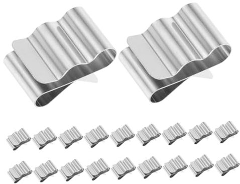Holibanna 20 Pezzi Clip Per Cavo Solare Pannello Solare Tendifilo Morsetti Per Cavi Metallici Serracavo Fotovoltaico Morsetti Per Funi Metalliche Stringicavo Acciaio Inossidabile 301 Silver