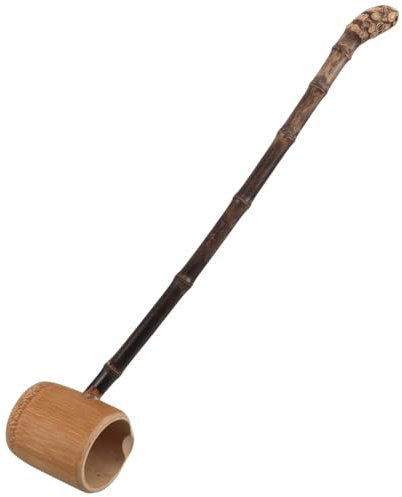 iplusmile Cucharón De Bambú Mango Largo para Ceremonias De Té, Cuchara Ecológica Natural Resistente, Utensilio Multifuncional para Cocina y Camping