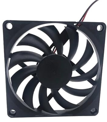 TKGMGTN Ventilador de refrigeración 8010 de 80 mm, 80 x 80 x 10 mm, 5 V, 12 V y 24 V, USB, for CPU de Ordenador con 2 Pines.(5V USB,OILBEARING_NO RGB)
