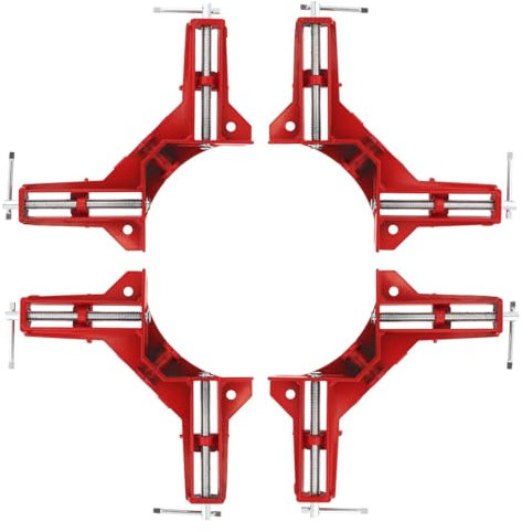 MAYANGYANG Sargento Escuadra 4 Abrazaderas de Esquina de 90 Grados for carpintería, Abrazadera de ángulo Recto for Marcos de Fotos, Soportes de Vidrio, Herramientas manuales