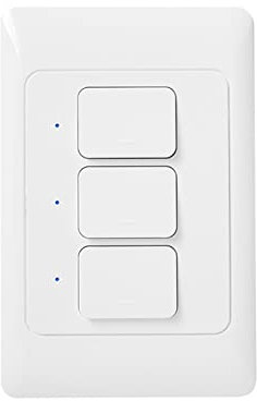 Intelligenter Schalter, WiFi-Lichtschalter Tuya Smart Wall Push Button Interrupter Switch 1/2/3Gang Physikalischer Lichtschalter Neutralleiter optional(3 Gang)