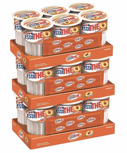 3X Thè Pesca Bevanda con Vero Infuso di Foglie di Thè a Pesca in Brick per estathe 6x200ml
