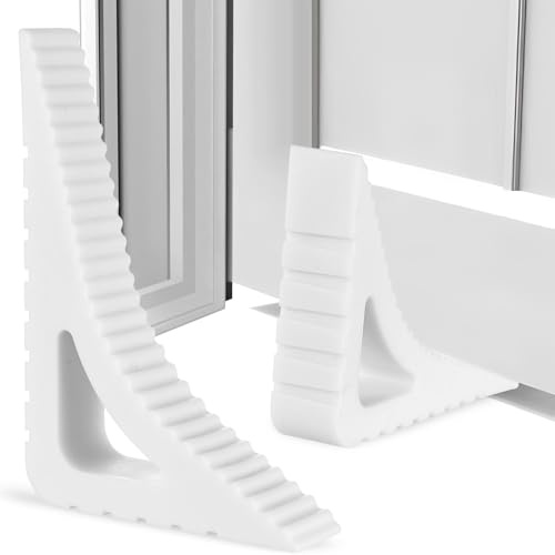 Pack of 2 Window Open Holders, Window Stoppers for Ventilation, Door Stopper, Window Clips for Window Wedges for Ventilation, Window Stoppers without Drilling, Rubber Window Stoppers, Balcony Door