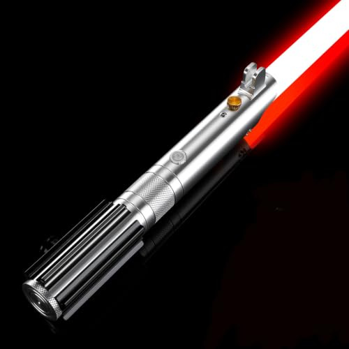 Atexbser Lichtschwert mit App-Steuerung, Metallgriff, Smooth Swing, 16 RGB-Farben und 16 Soundfonts, Duell-Lichtschwert für Erwachsene Geschenk, Cosplay, Training und Sammlung