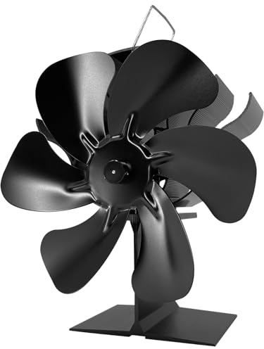 Shenyini Ventiladores de estufa para chimeneas，Ventiladores de chimenea, 6 piezas, Ventiladores de chimenea de 6 piezas, Ventiladores de estufa de leña/chimenea/chimenea (Estándar)