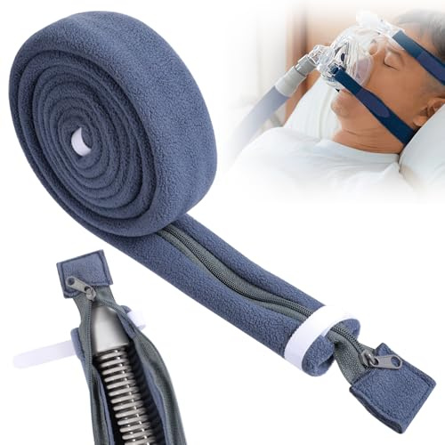 CPAP Schlauchabdeckung Universeller CPAP Maskenschlauchschutz 6.3ft Weicher Schlauchhülle Isolator Vliesschlauch mit Reißverschluss Wärmeisolationshülle
