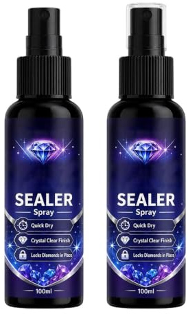 Kristallkonst tätningsspray 2-pack skyddande snabbtorkande spray, | Strass-konst lim glans spray för gör-det-själv-projekt pussel vuxna hobbyhantverkare nybörjare