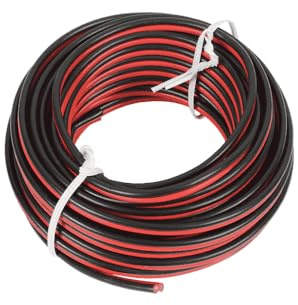 PD Connex Black and Red Speaker Cable HiFi Stereo Car Audio Lead 10m 2x 0.75mm Strand