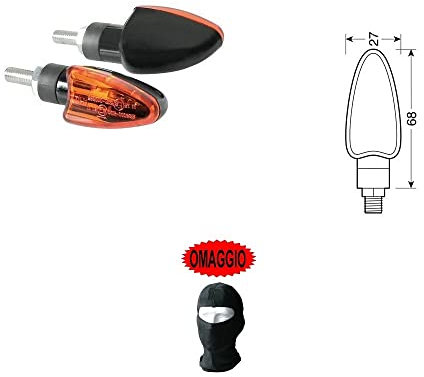 COMPATIBILE CON SUZUKI GSR 600 COPPIA DI FRECCE A LAMPADINA 12V - 21W OMOLOGATE E13 UNIVERSALE PER MOTO LAMPA 90092 ARROW VETRO ARANCIO LUCE ARANCIO