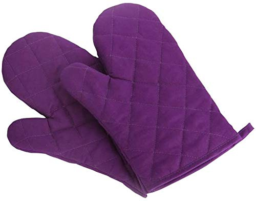 Voarge Gants de Cuisine, Résistants à la Chaleur Gants de Four Épais Résistants à la Chaleur Gants de Cuisine, 1 Paire, Violet