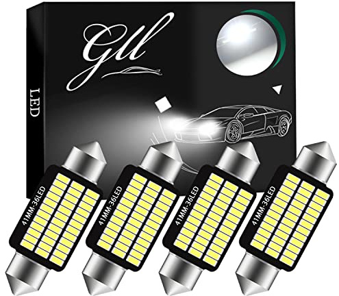 GLL 4st 41MM C5W Canbus Vit Festoon Interiör LED Lampor med 36 3014 SMD chips för Bilens Inre Kupol, Dörr Och Registreringsskyltbelysning