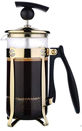 XIXIDIAN Cafetière à la Presse française, Presse à café avec Support en Acier Inoxydable Facile à Nettoyer Le Verre résistant à la Chaleur Durable 12 oz / 350 ML,
