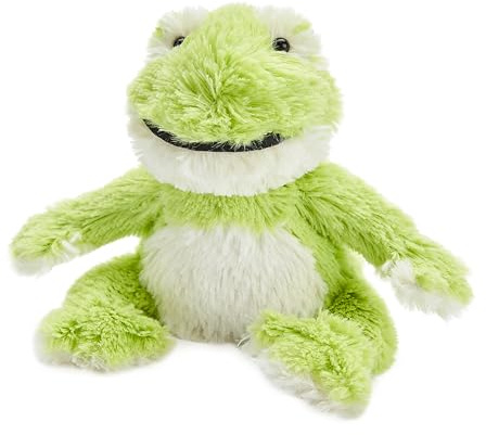 Warmies Plüsch-Frosch, Junior-Größe, mikrowellengeeignet, leicht parfümiert mit französischem Lavendel, voll beheizbar, gewichteter Teddy für Angst und Entspannung