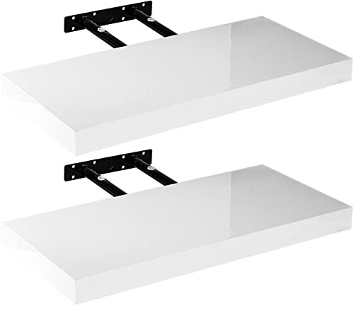 STILISTA Wandregal Volato, 2er Set, freischwebend, Farb- & Größenwahl, 100 cm Artiksweiß