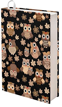 Kuiaobaty Eulen Blumen-Buchhülle für Buchliebhaber, Vögel Blumen Muster Schutzhülle Einband Jacken für Schulbuch