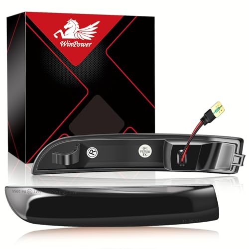 WinPower LED Turn Signal Blinker Lights Side View Mirror Indicator Lamp Compatible with Kuga Escape Ecosport C-MAX S-MAX Focus., 2Pcs