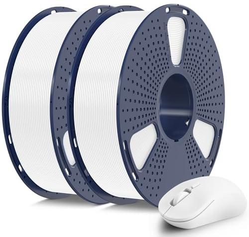 SUNLU Matte PLA Filament 1.75mm, 2kg 3D Drucker Filament Weiß | PLA Filament mit Matter Oberfläche, Neatly Wound Filament, Einfach zu Bedienen, 1KG/Spool
