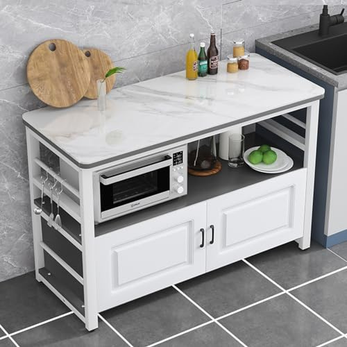 Étagère De Cuisine Rangement,Armoire De Cuisine ,Buffet Meuble De Rangement avec Plan De Travail,Étagère Micro-Ondes pour Cuisine Salle À Manger,Armoire Multi-rangements ( Color : Grijs , Size : 60x30
