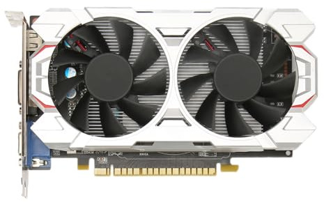 Scheda Grafica QTHREE 1050 Ti Scheda Video Desktop GDDR5 da 4 GB per Giochi per PC, DisplayPort, DVI D, PCI Express X16 3.0, DirectX 12, Supporto 8K con Doppie (GTX1050Ti 4