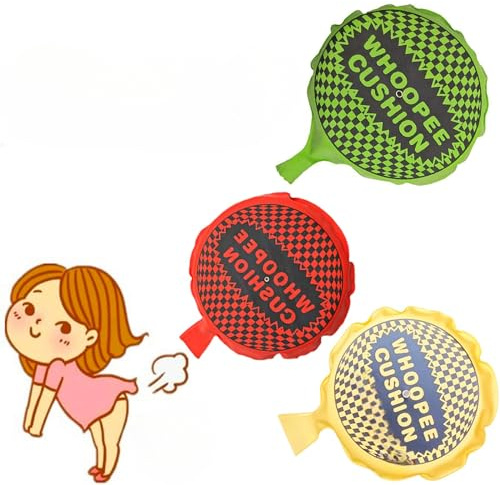 3 Pack Whoopee Cushion Self Inflating for Kids,Adult,8 Whoopie Cushions Toy Classic Practical Joke Toys,Funny Prank Gag Party Bag Fillers for Adult Christmas Party Favour Stocking Filler Joke Gifts