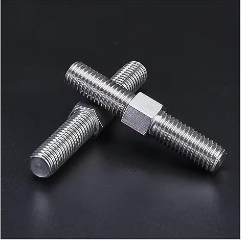 TULDYS WALENI M4 M5 M6 M8 Links- und Rechtsgewinde Doppelendgewinde-Stabbolzen Bolzen aus 304 Edelstahl mit positivem/negativem Gewinde(M6x70mm (2PCS))