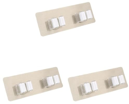 Haopeuk 3X Wandfliese Paste Mopp Lagerregal Halterung Kunststoff Wand Haengenden Pinsel Pinsel Mop Greifer Haken Haken Haken Organizer