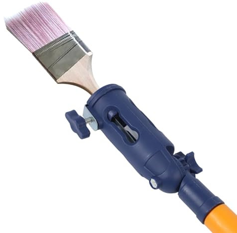 Extensor de Pincel de Pintura de Plástico y Acero Inoxidable, Rodillo de Pintura Giratorio de 180 Grados, Poste de Extensión para Pintura de Bordes de Esquina
