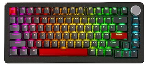 DrunkDeer A75 Pro Rapid Trigger Silent Magnetic Switch Mechanische Gaming-Tastatur 75% 82-Tasten Einstellbare Betätigung RGB PBT Keycap OEM-Profil TKL USB Wired ANSI