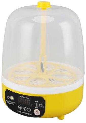 Brutapparate Zum Ausbrüten von Eiern, Brutapparat für 4 Eier, Eierbrutapparat Zum Ausbrüten von Eiern, USB-Mini-Geflügelbrüter mit Thermometersitz und Feuchtigkeitskontrolle für