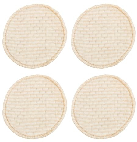 Waschbare Stilleinlagen 4 Stück 11x11cm aus Naturfarben Baumwolle | Beige, für Stillen, Hohe Saugfähigkeit und Auslaufsicher, für Schwangere Mütter