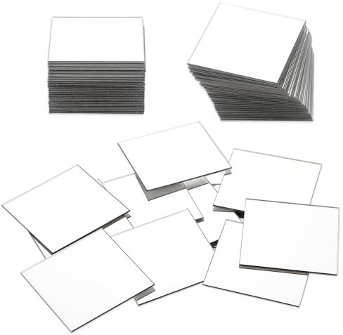 JIYIN 30 piccoli specchi per fai da te, 5 x 5 cm, quadrati, mini specchi in acrilico, per fai da te