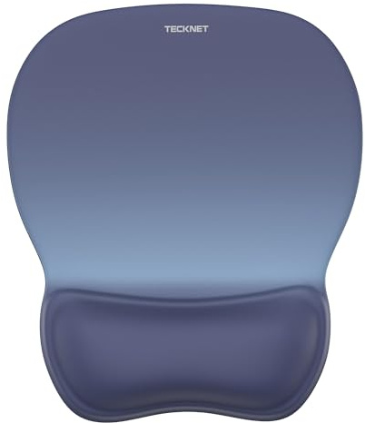 TECKNET Mouse Mat Wrist Support, Gel Ergonomic Mouse Pad, Gradient Blue