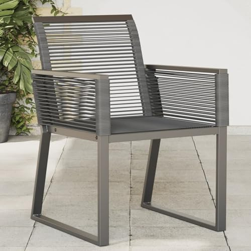 Xichuzi Gartenstühle 2 STK. Schwarz Poly Rattan, Gartenmöbel, Terrassenstühle, Balkon Stühle, Balkonstuhl, Garten Stühle Für Draussen - 4008113