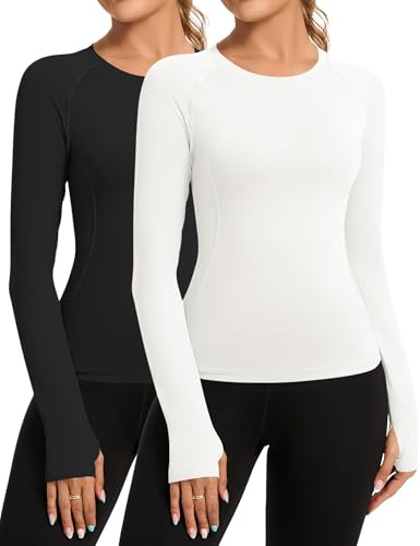 Rapbin Sportshirt Damen Kurzarm Funktionsshirt T Shirt Damen Gym Yoga | Atmungsaktiv und schnelltrocknend, Stretch Slim Fit, Rundhals Kurzarm, für Gym, Yoga, Running und Workout