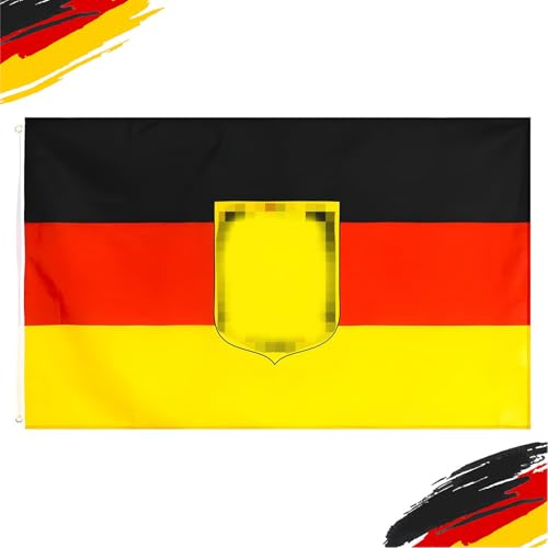 Lot de 2 drapeaux de l'Allemagne avec aigle 90 x 150 cm - Drapeau allemand avec aigle - Grand drapeau allemand - 90 x 150 cm - À suspendre aux maisons - Festivals pour les célébrations