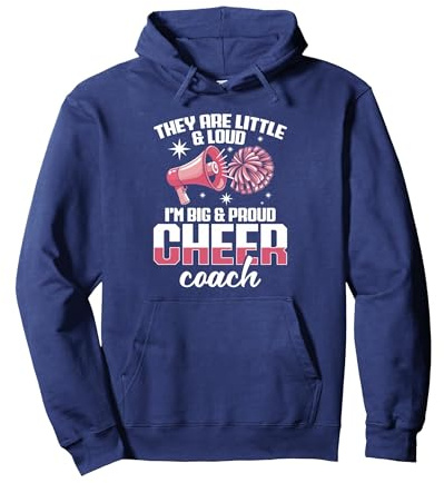 Tenue d'entraîneur de Cheerleading – Coach Sweat à Capuche, Unisexe pour Adultes, Bleu Marine, S
