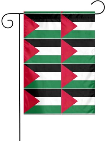 Drapeau de la Palestine - Décoration de vacances extérieure - Résistant à la décoloration - Pour pelouse, porche, patio - Décoration extérieure
